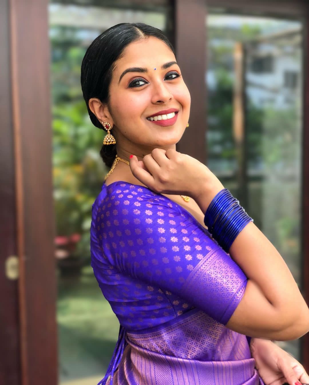 Fantabulous Purple Cotton Silk Saree With Pleasurable Blouse Piece