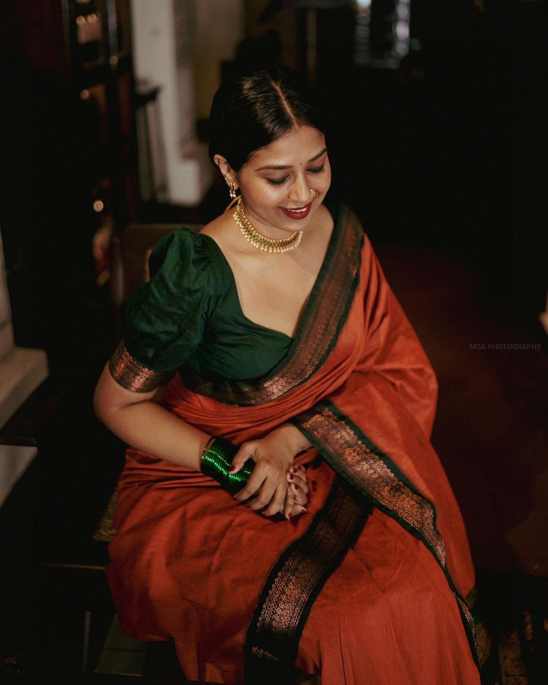 Marvellous Orange Soft Silk Saree With Unique Blouse Piece