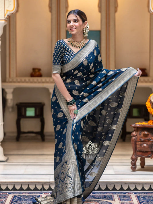 Stylish Morpichh Soft Silk Saree With Unique Blouse Piece