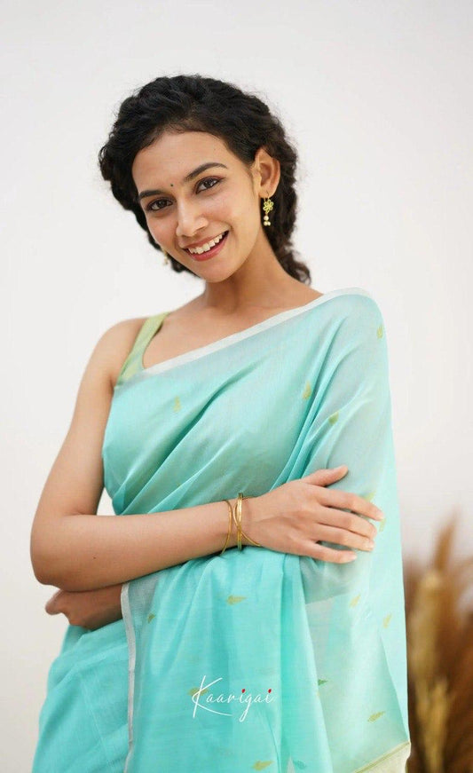 Beautiful Blue Soft Silk Saree With Hypnotic Blouse Piece