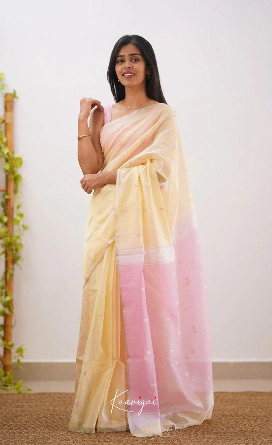 Supernal Peach Soft Banarasi Silk Saree With Fragrant Blouse Piece