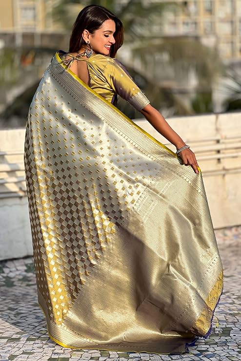Extraordinary Yellow Soft Silk Saree With Glowing Blouse Piece