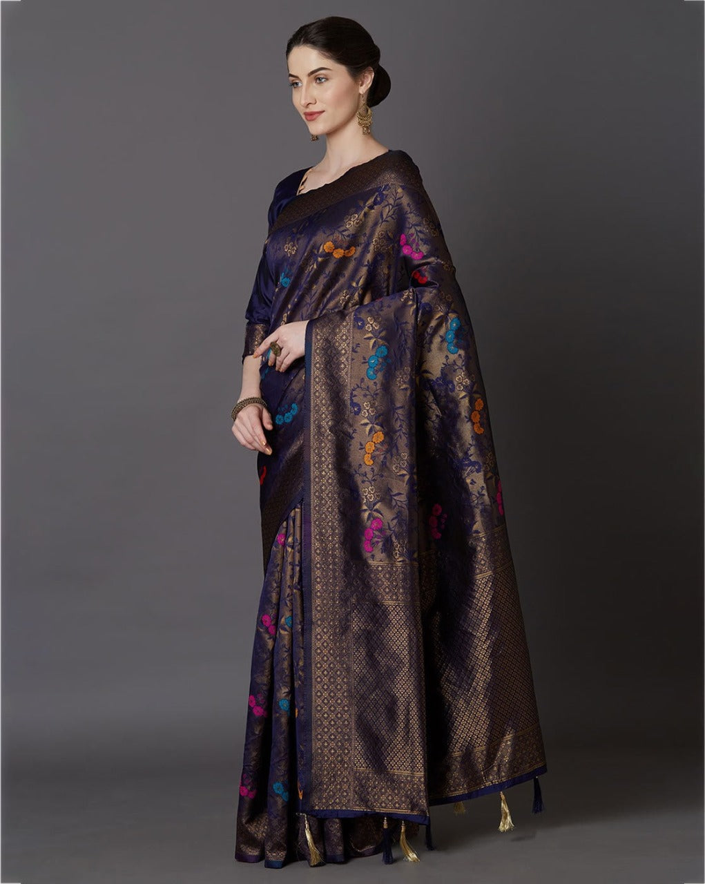 Tremendous Blue Soft Banarasi Silk Saree With Supernal Blouse Piece