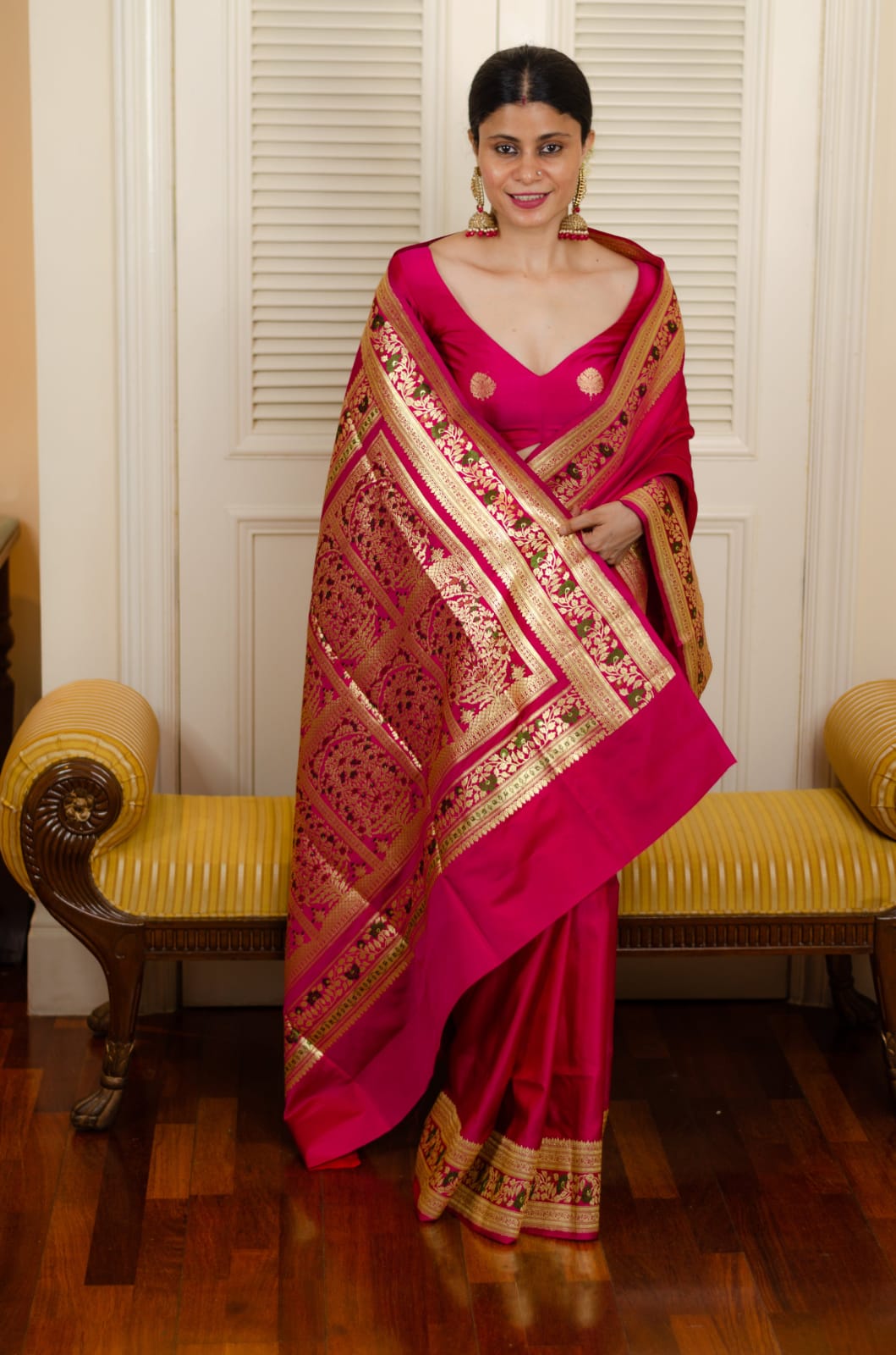Classy Red Soft Silk Saree With Wonderful Blouse Piece