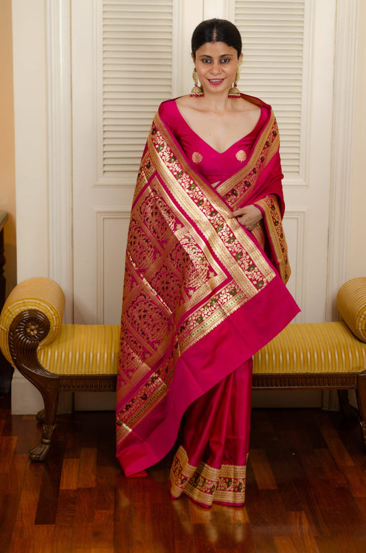 Classy Red Soft Silk Saree With Wonderful Blouse Piece