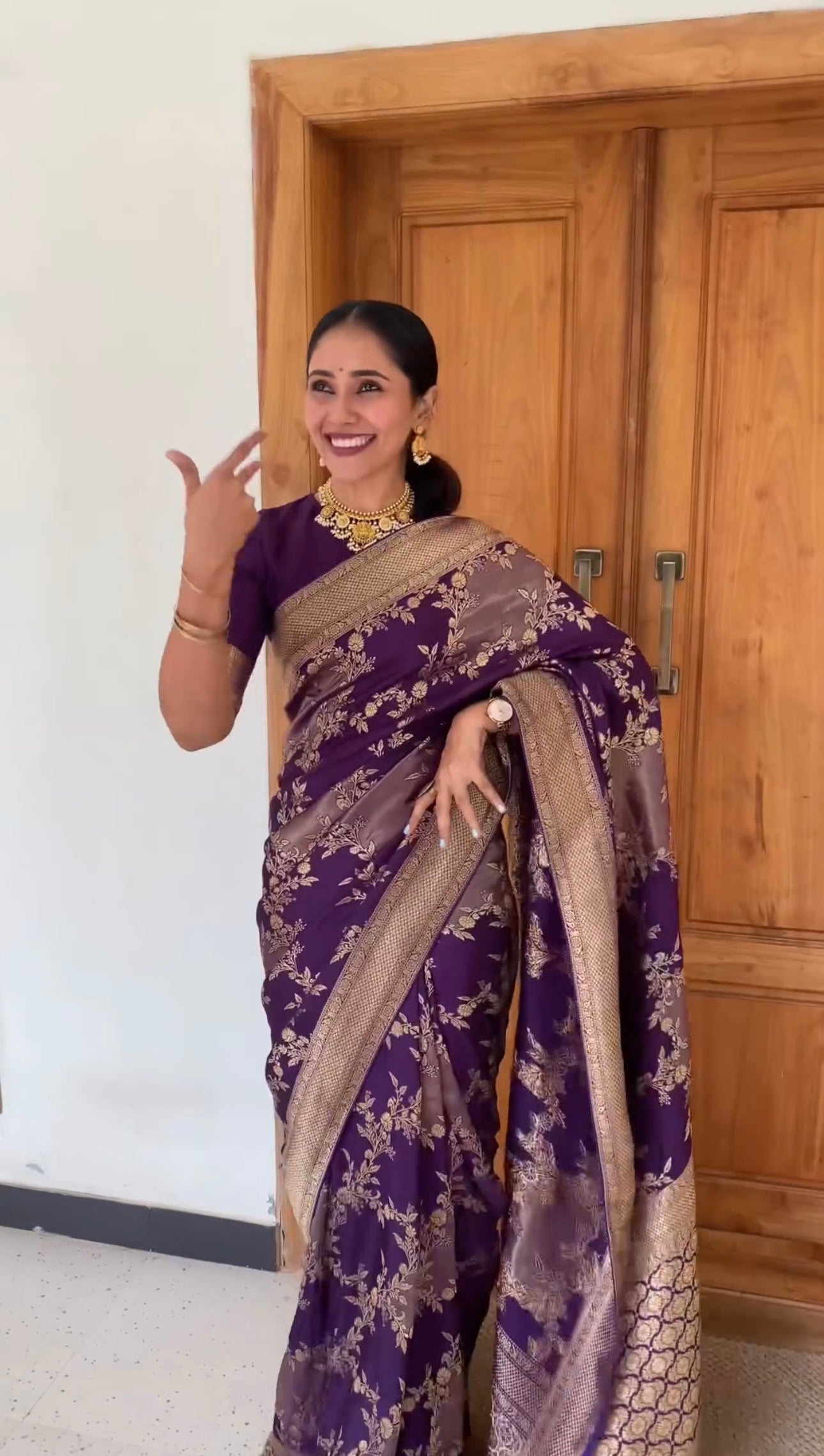 Splendorous Purple Soft Banarasi Silk Saree With Luxuriant Blouse Piece