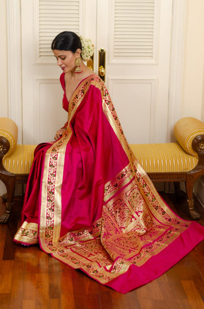 Classy Red Soft Silk Saree With Wonderful Blouse Piece