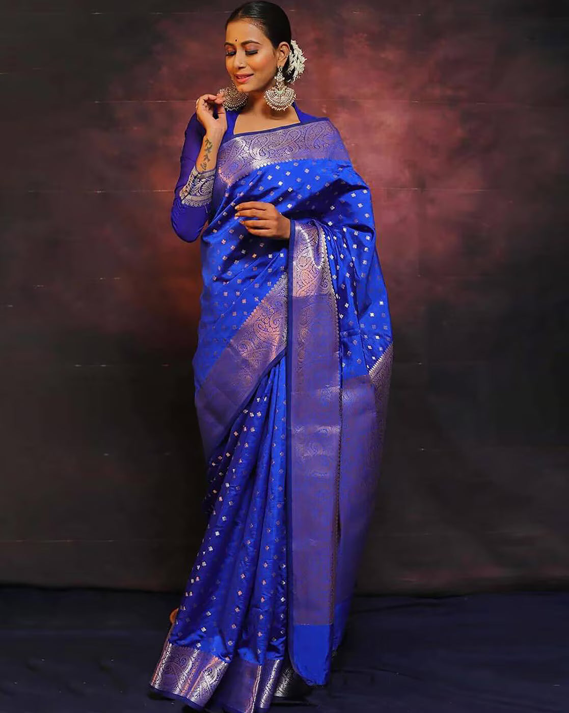 Charming Purple Soft Banarasi Silk Saree With Pretty Blouse Piece