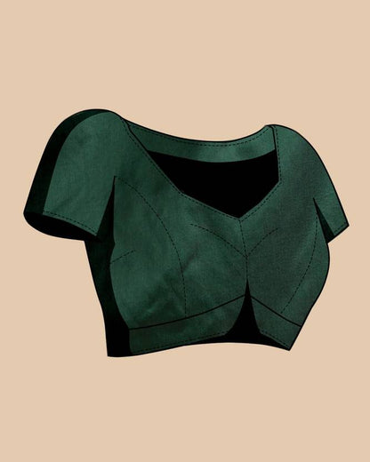 Charming Dark Green Soft Banarasi Silk Saree With Pretty Blouse Piece