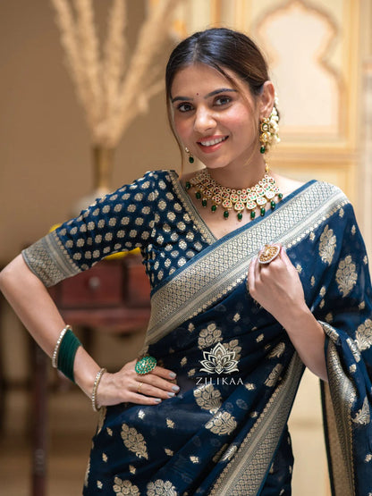 Stylish Morpichh Soft Silk Saree With Unique Blouse Piece