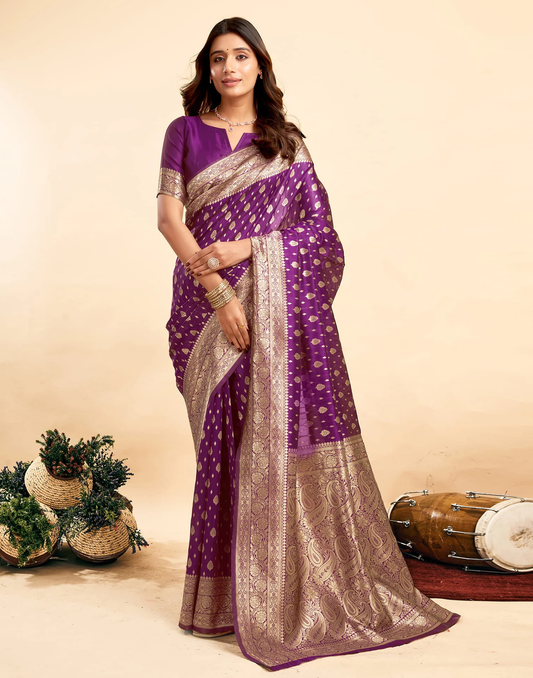 Incredible Dark Green Kanjivaram Silk With Demure Blouse Piece