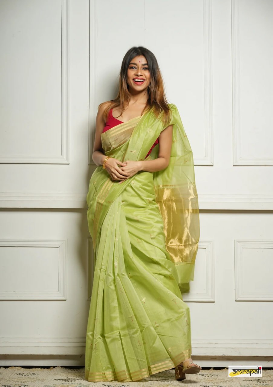 Extraordinary Parrot Paithani Silk Saree With Lovely Blouse Piece