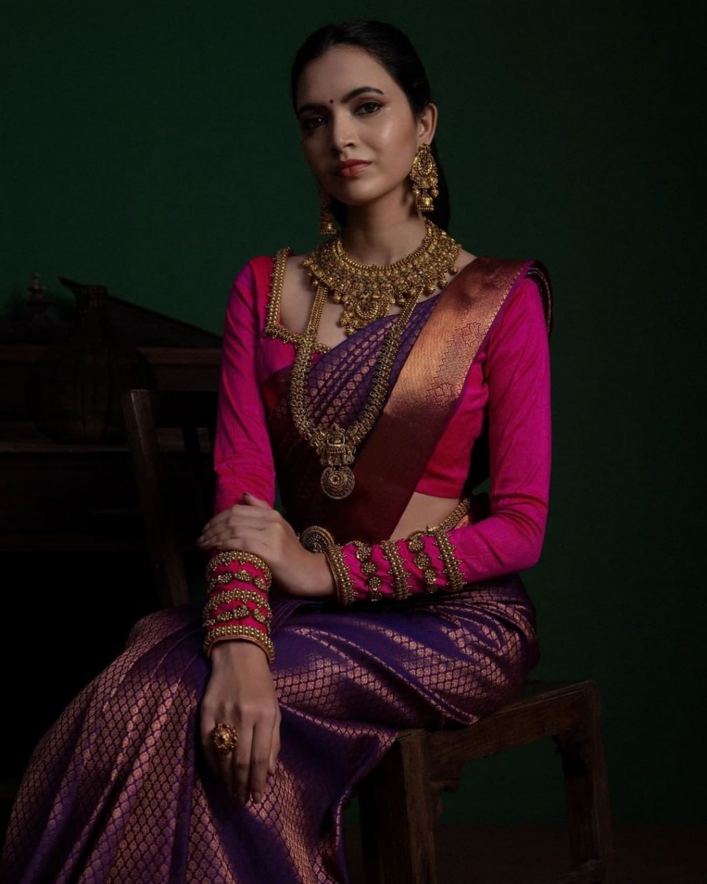 Delightful Purple Soft Banarasi Silk Saree With Classic Blouse Piece