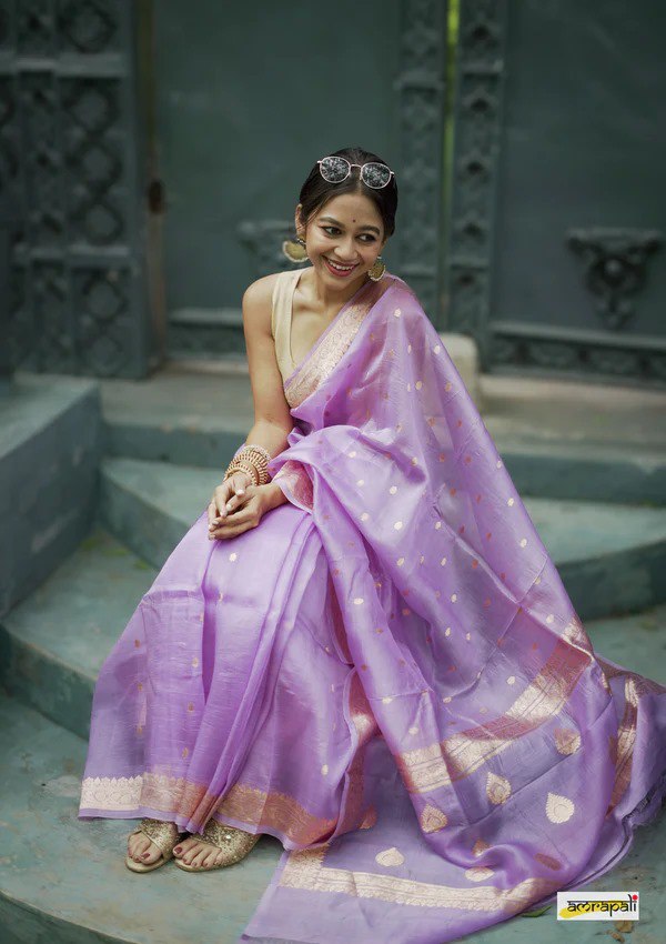 Amazing Purple Soft Silk Saree With Surpassing Blouse Piece