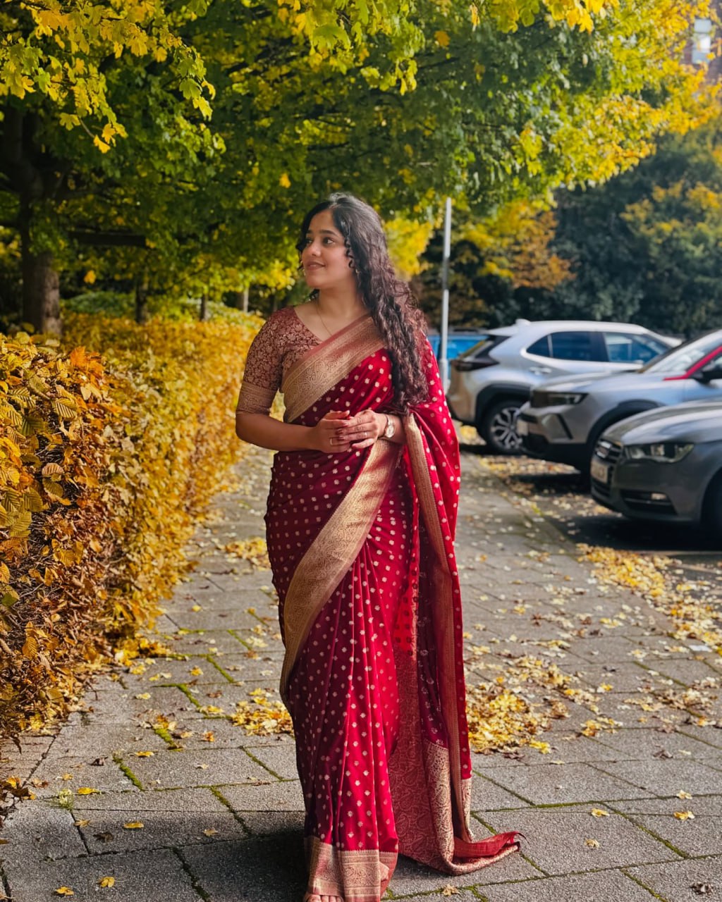 Classy Red Soft Silk Saree With Wonderful Blouse Piece