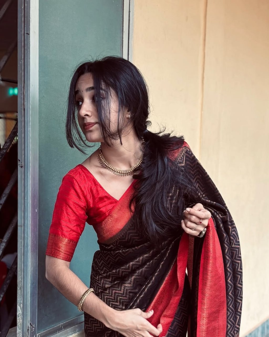 Bewitching Brown Paithani Silk Saree With Angelic Blouse Piece
