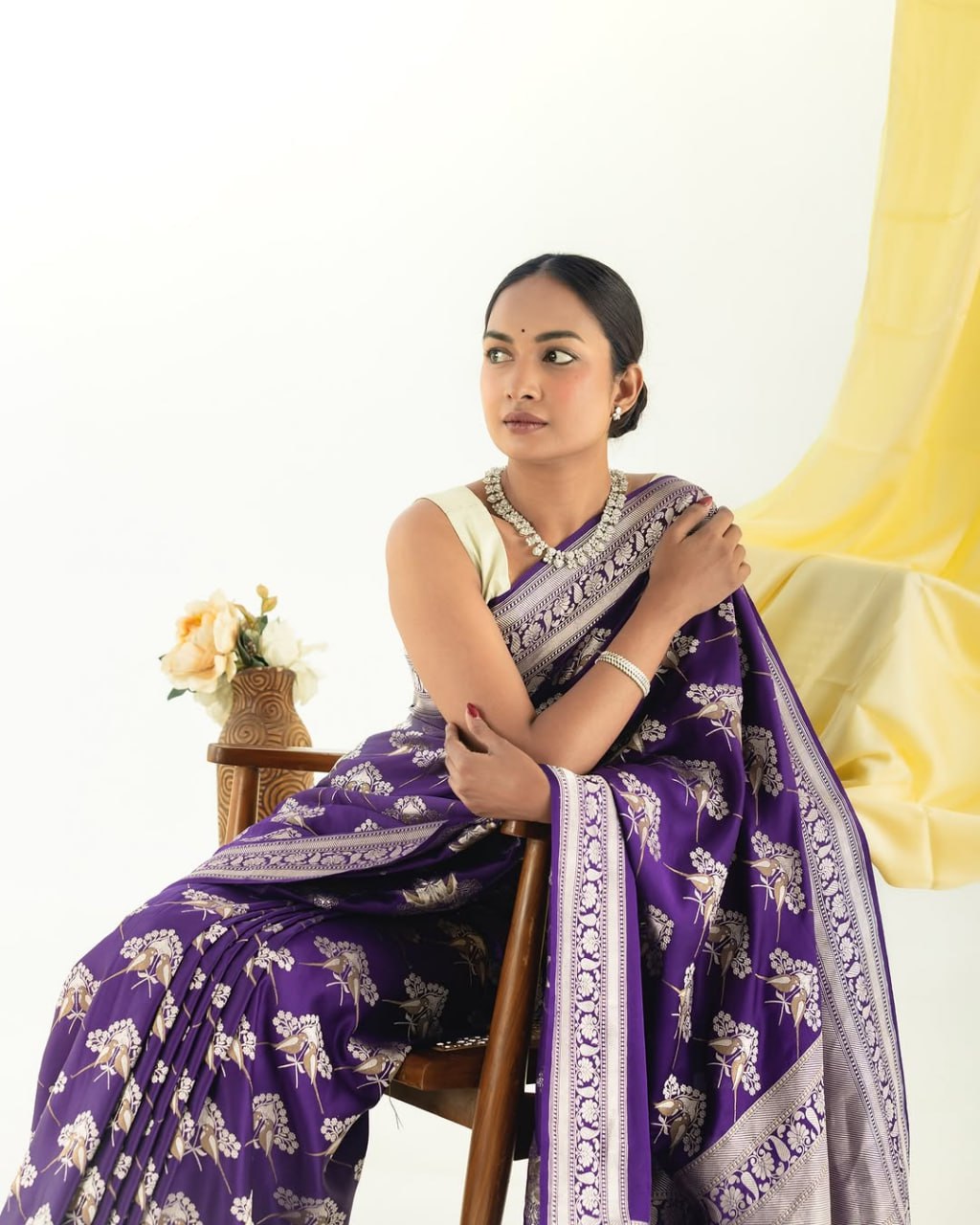 Skinny Blue Soft Silk Saree With Designer Blouse Piece