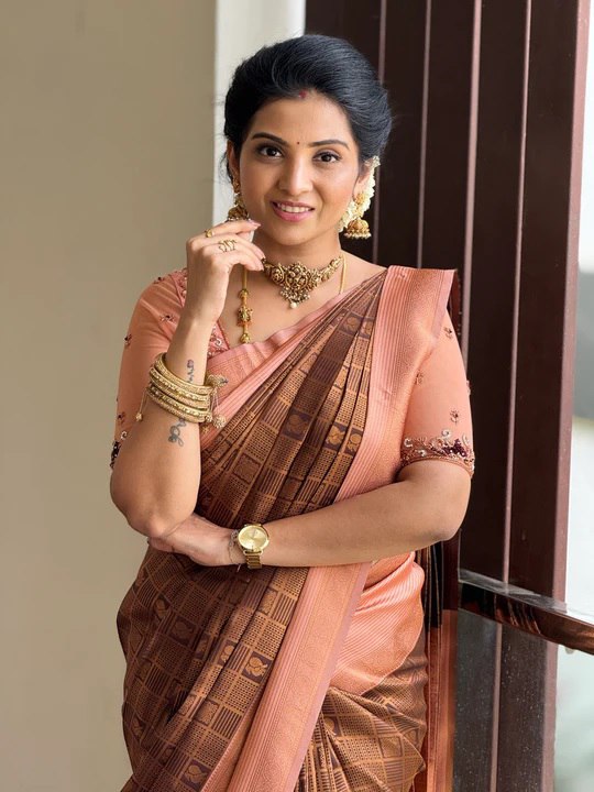Amazing Brown Soft Silk Saree With Captivating Blouse Piece