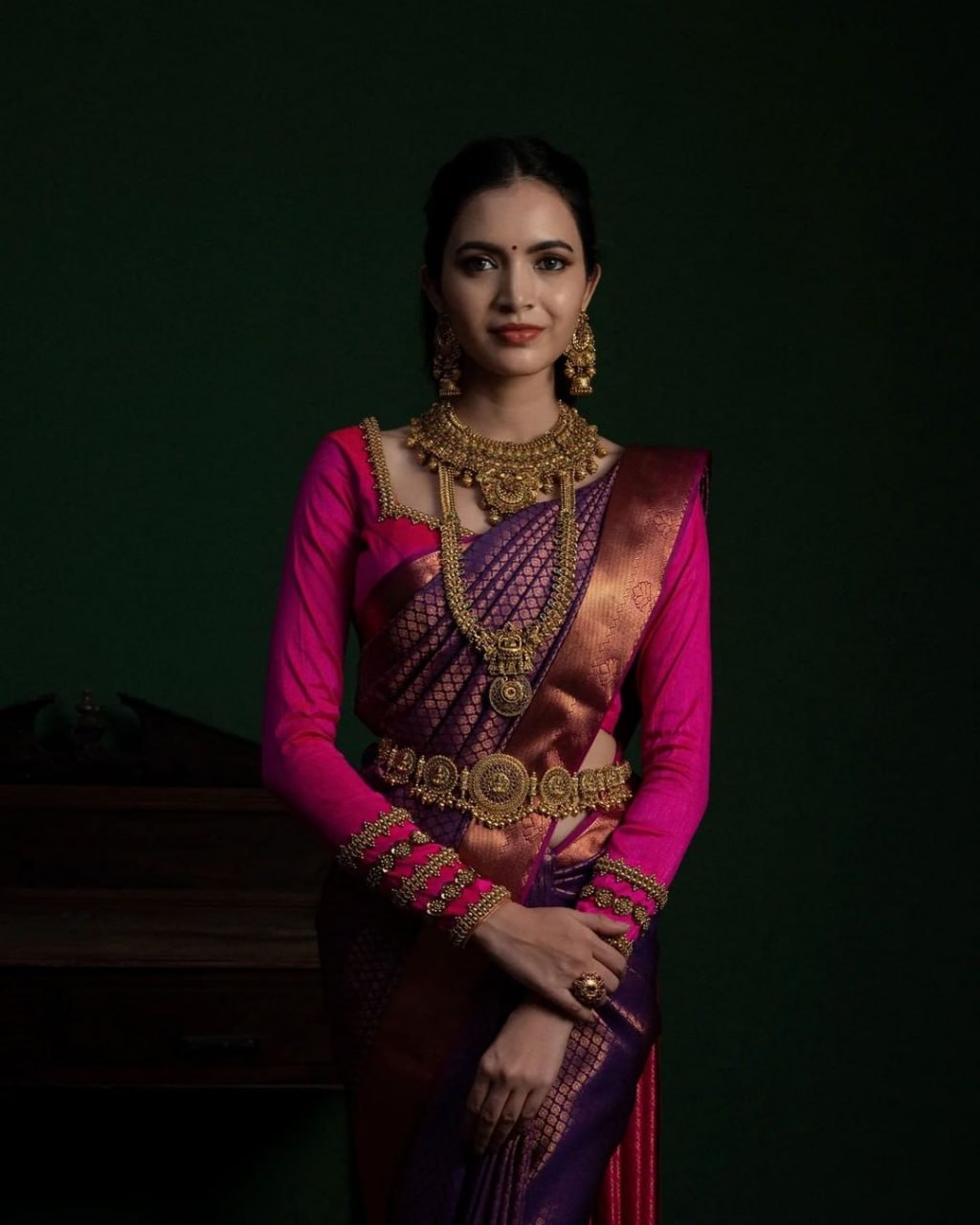 Delightful Purple Soft Banarasi Silk Saree With Classic Blouse Piece