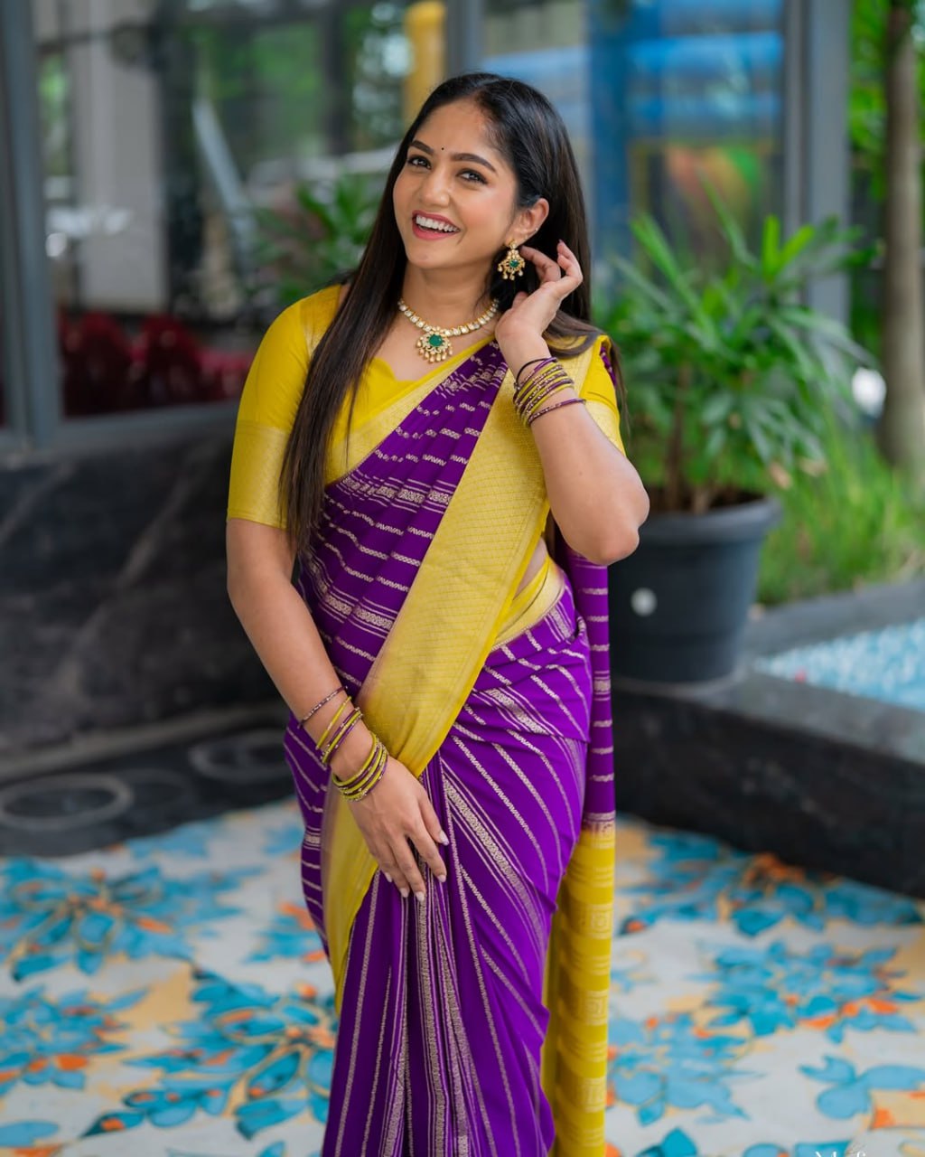 Incredible Yellow Kanjivaram Silk With Demure Blouse Piece