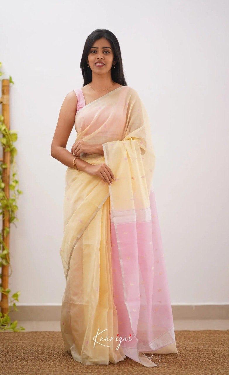 Supernal Peach Soft Banarasi Silk Saree With Fragrant Blouse Piece