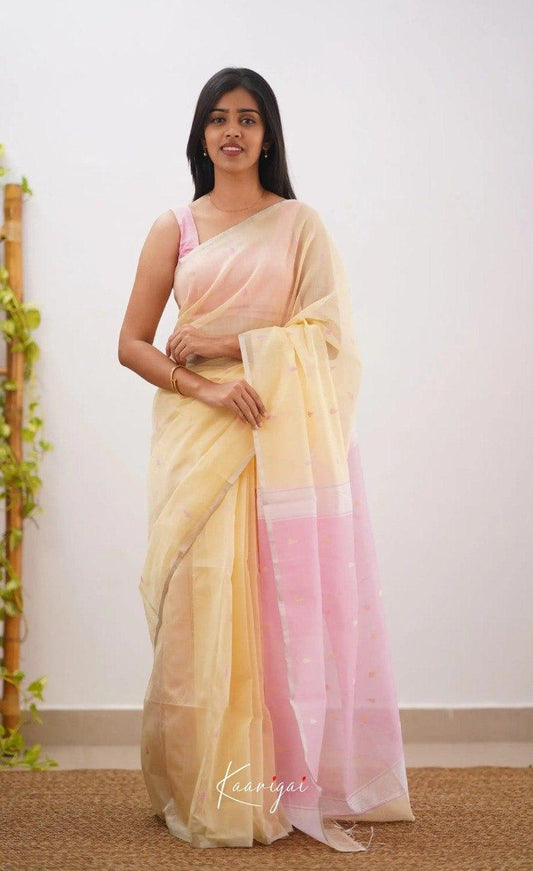 Supernal Peach Soft Banarasi Silk Saree With Fragrant Blouse Piece
