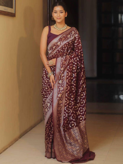 Blooming Maroon Soft Silk Saree With Vivacious Blouse Piece 0 Reviews