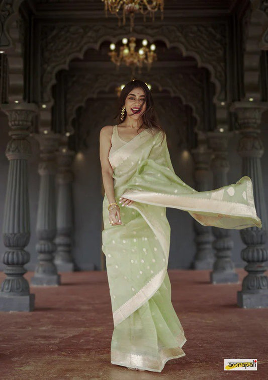 Surpassing Dark Green Soft Silk Saree With Dazzling Blouse Piece
