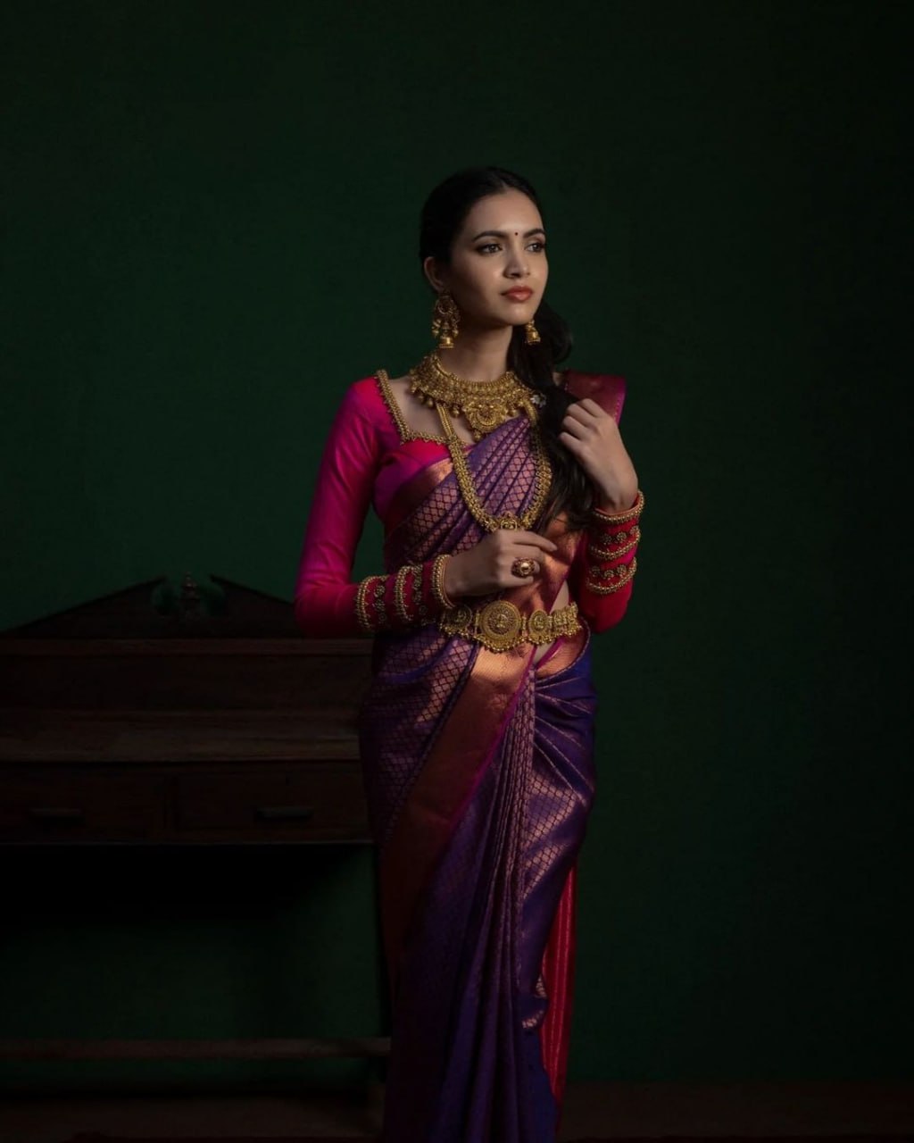 Delightful Purple Soft Banarasi Silk Saree With Classic Blouse Piece