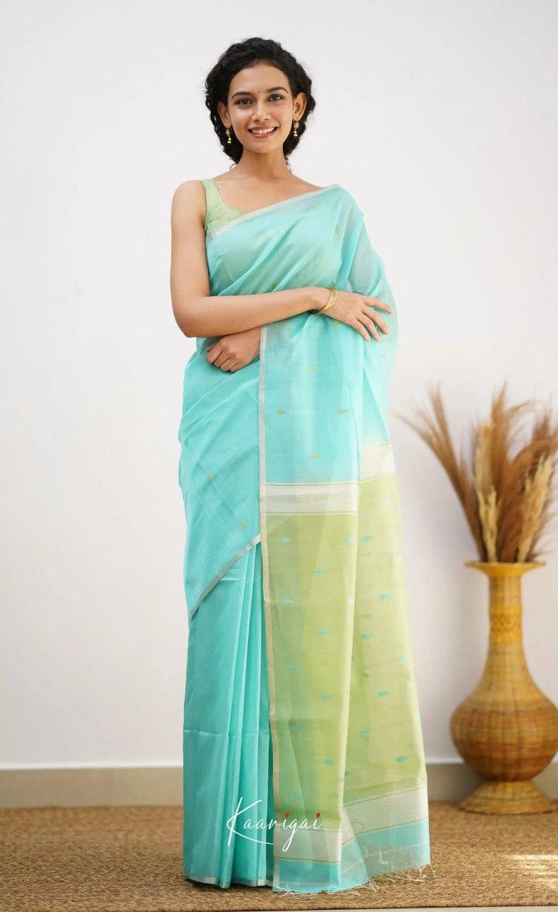 Beautiful Blue Soft Silk Saree With Hypnotic Blouse Piece