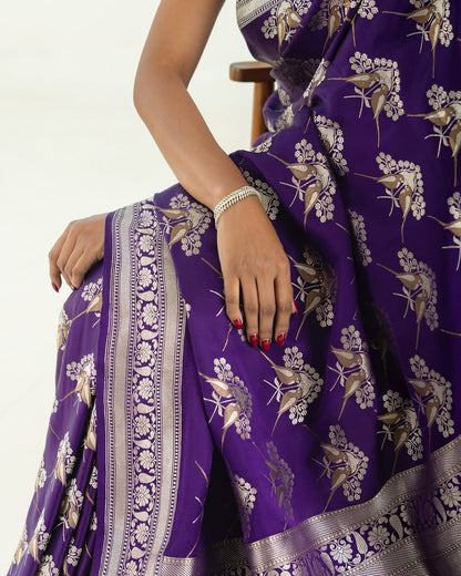 Skinny Blue Soft Silk Saree With Designer Blouse Piece